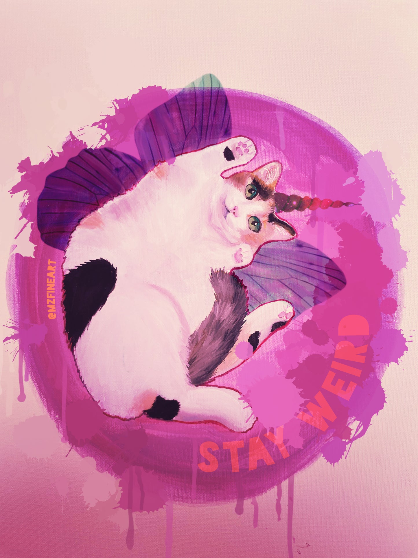 Stay Weird Kitty Sticker